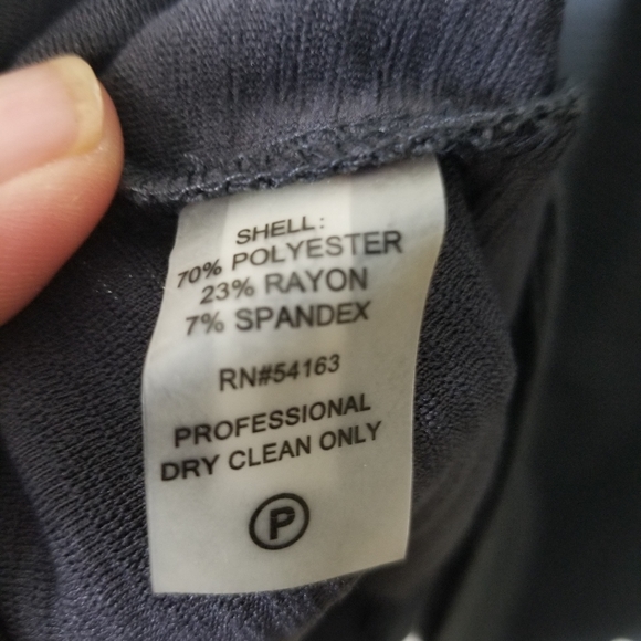 CALVIN KLEIN 14 gray ribbed knit 3/4 sleeve dress - Picture 8 of 8